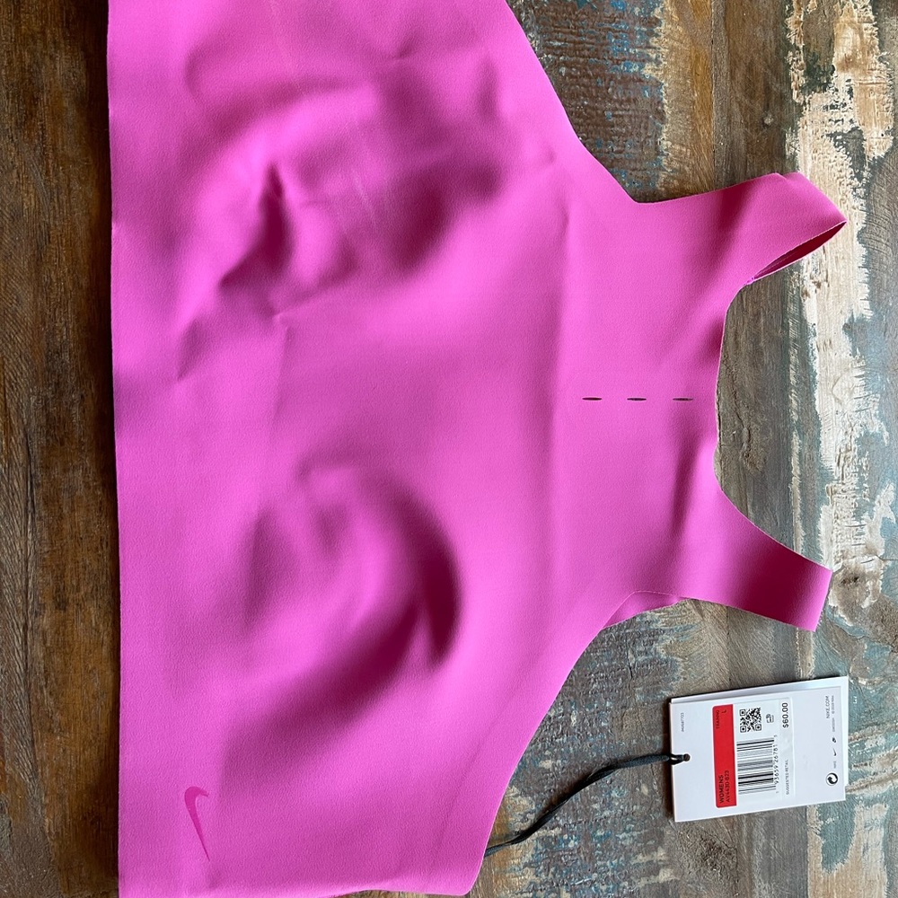 Nike Laser Cut High Neck Crop Top Sports Bra